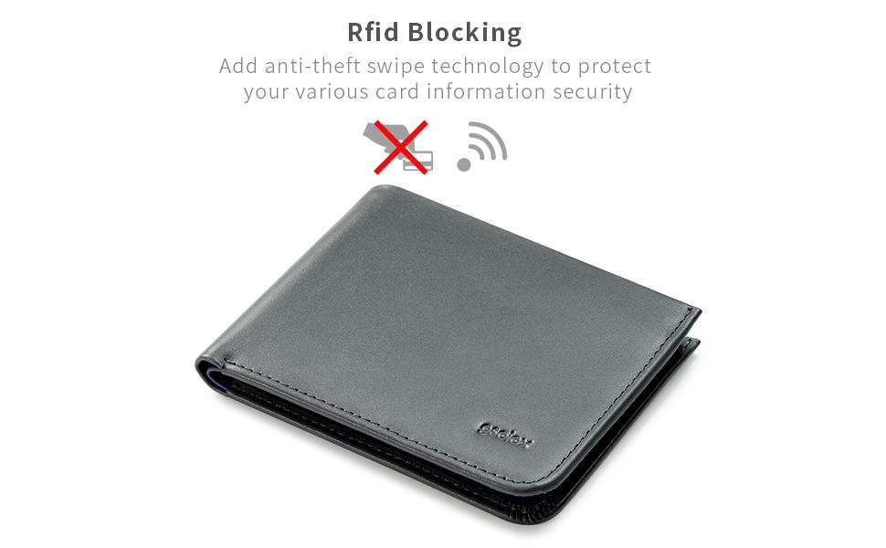 GSOIAX Bi-fold Men's Ultra-thin Cowhide Wallet RFID Blocking with Gift Box