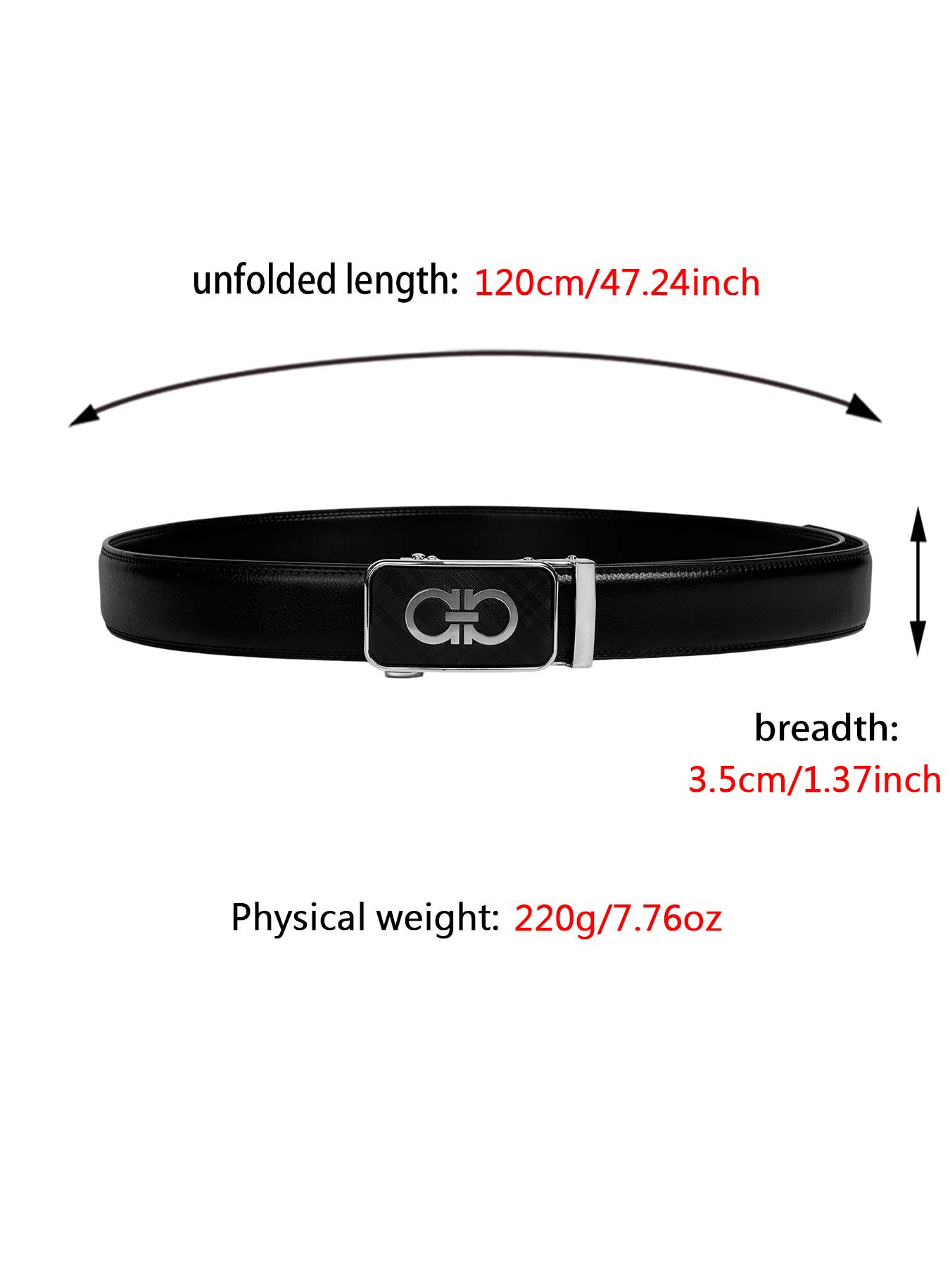 Men's New Belt Simple Alloy Buckle, High-grade Belt Automatic Buckle Pu Belt