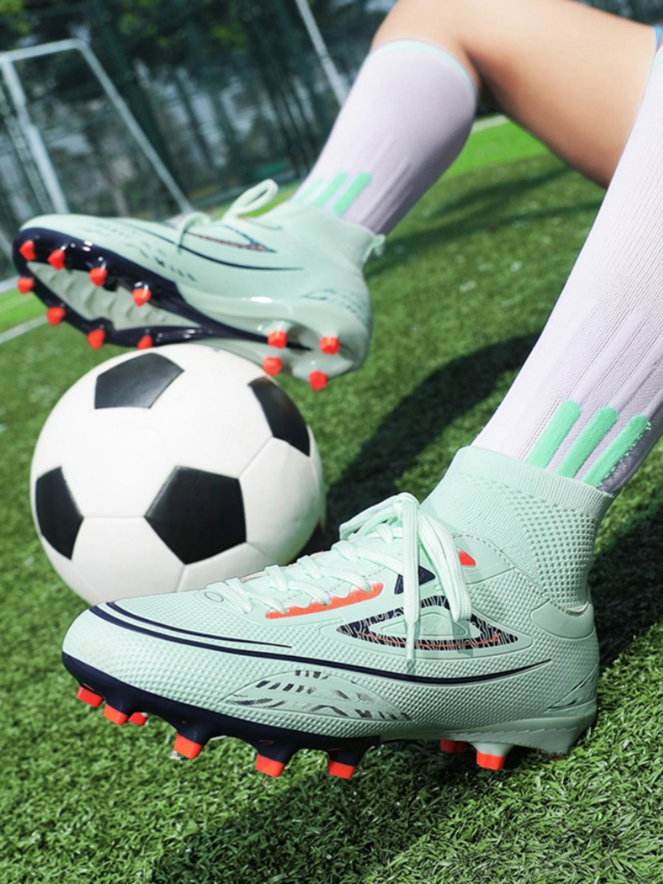 Men's/women's High-Top Soccer Shoes, Fg Cleats, Anti-Slip Breathable Design, Durable Tpu Sole, Ideal for Training, Running, Outdoor Use