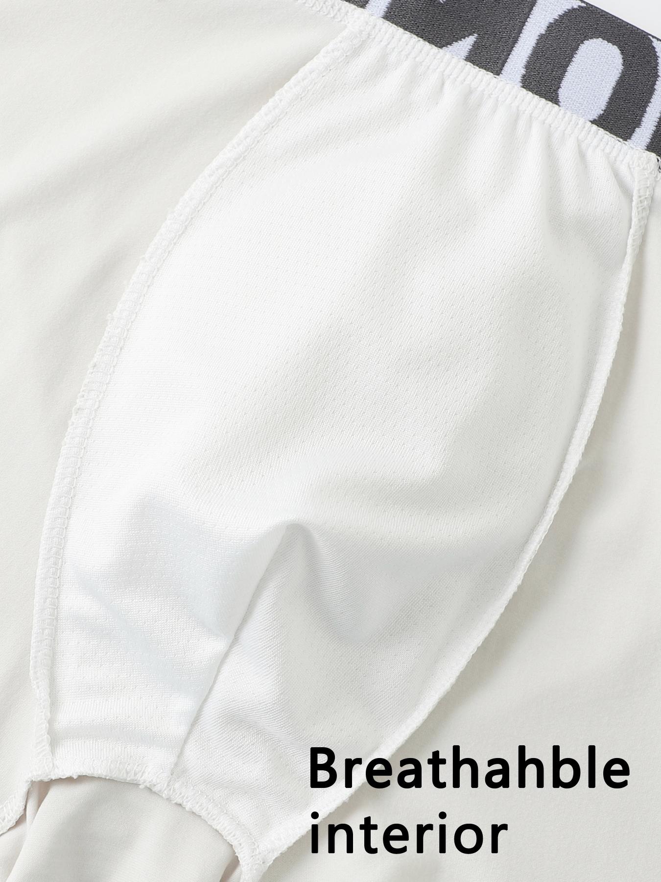 Street Style Men's Boxer Briefs, 100% Cotton Breathable Underwear, Trendy Waistband Design, Men's Boxer Shorts, Black Boxer Briefs