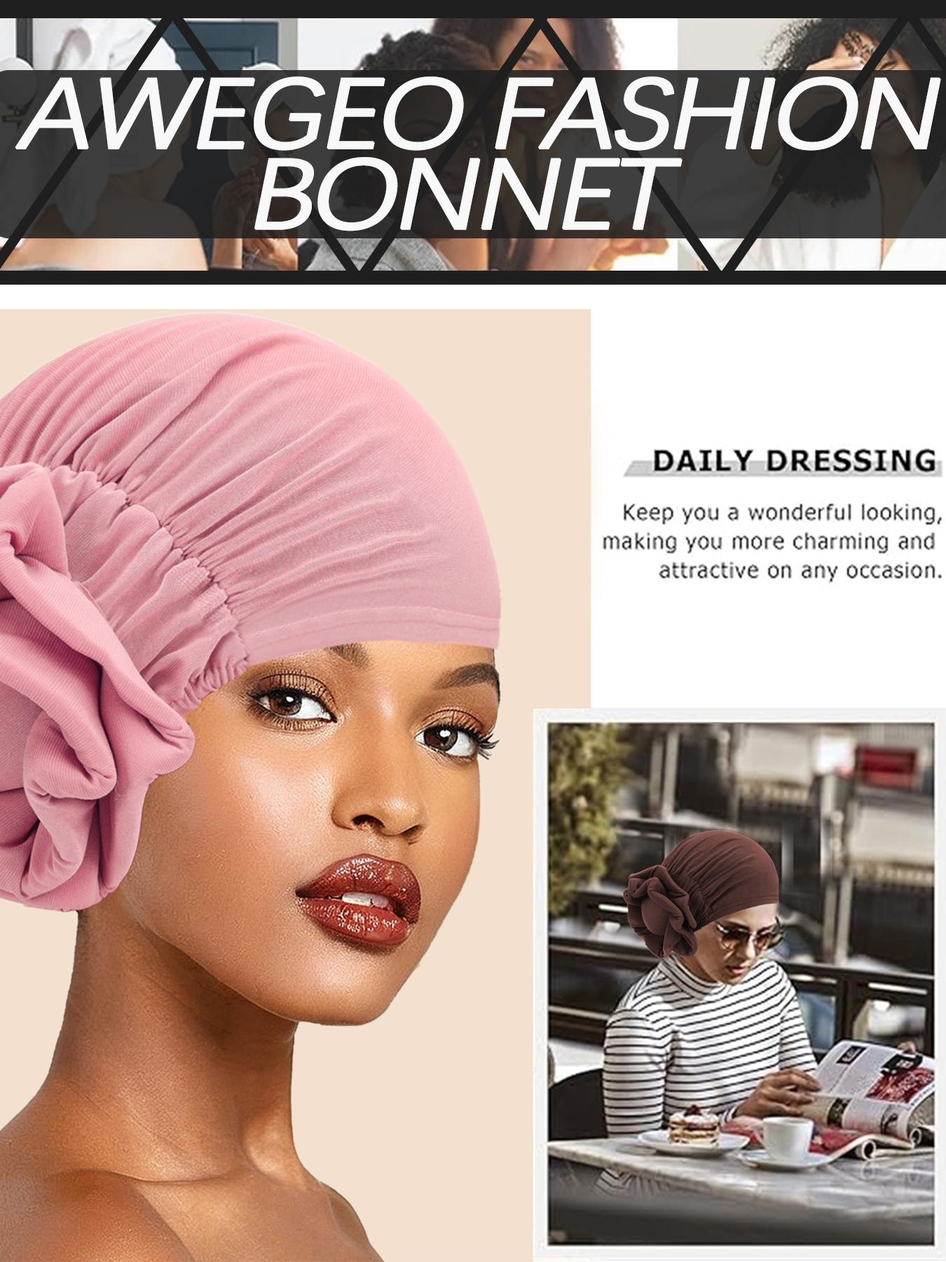 Women's Elegant Flower Design Turban Hat Trendy Breathable Head Wrap, Versatile African-inspired Turban for Daily Use Turban Hijab