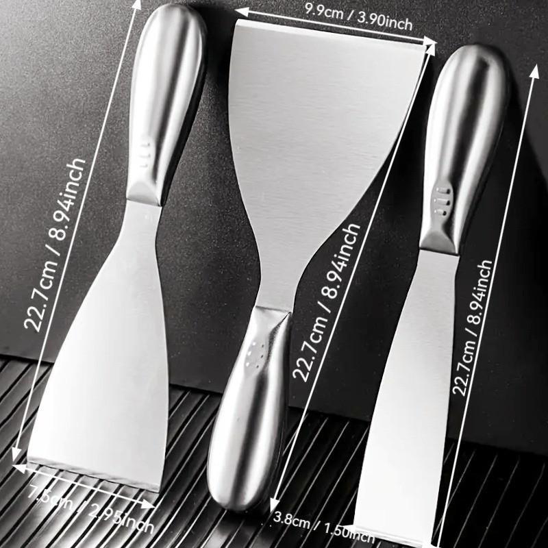 3-Piece Stainless Steel Multi-Function Tool Set, Wall Scraper, Stainless Steel Scraper, Durable and Versatile Tools for Home Use