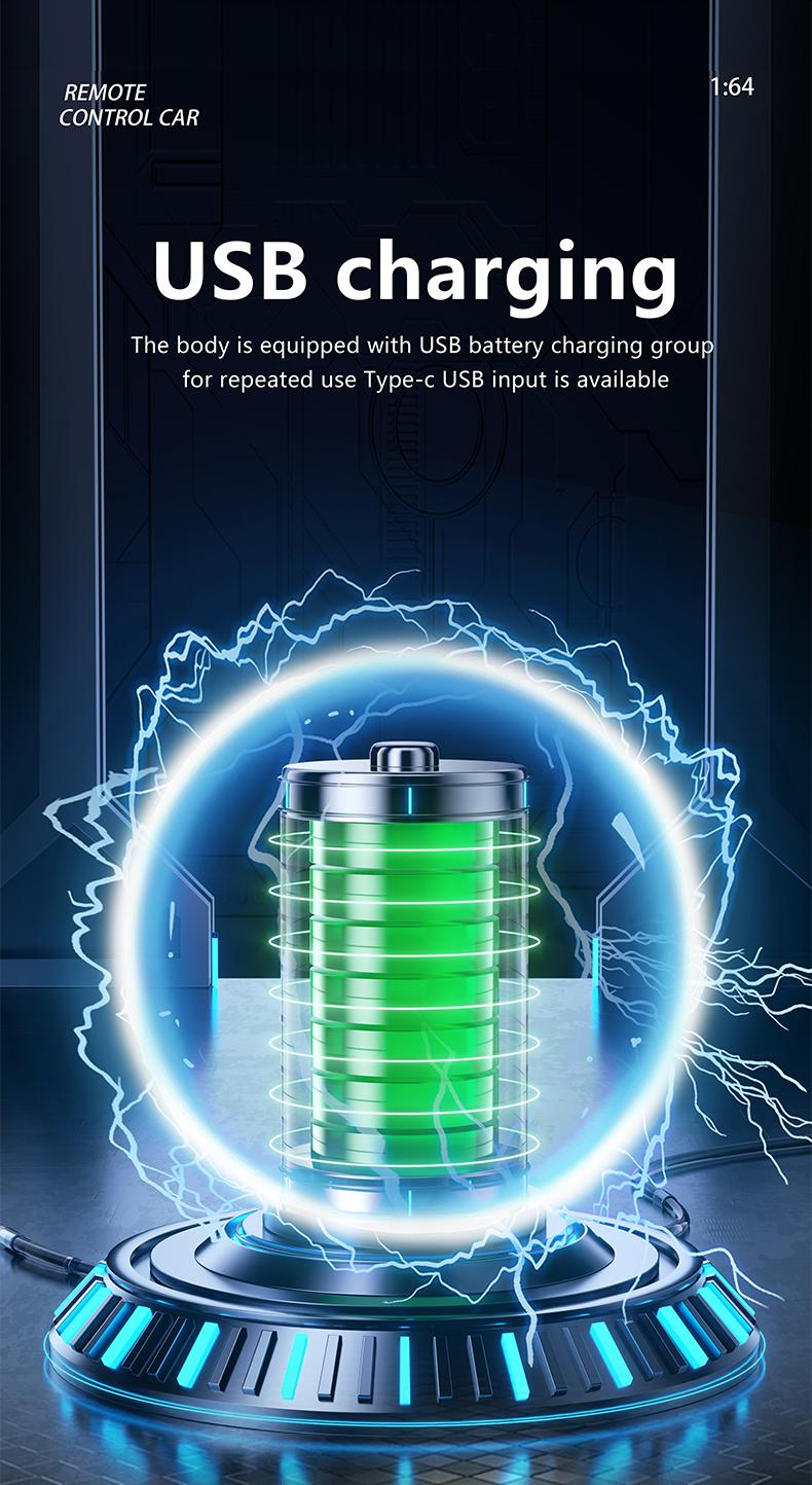 Hotfree 1/64 Mini RC Drift Car, Alloy M4 Racing Car with Trailer, 2.4GHz Remote & APP Control Truck, 3-Speed Modes, LED Lights, USB-C Charging, Indoor & Outdoor Toy, Birthday Christmas Gift for Kids & Adults