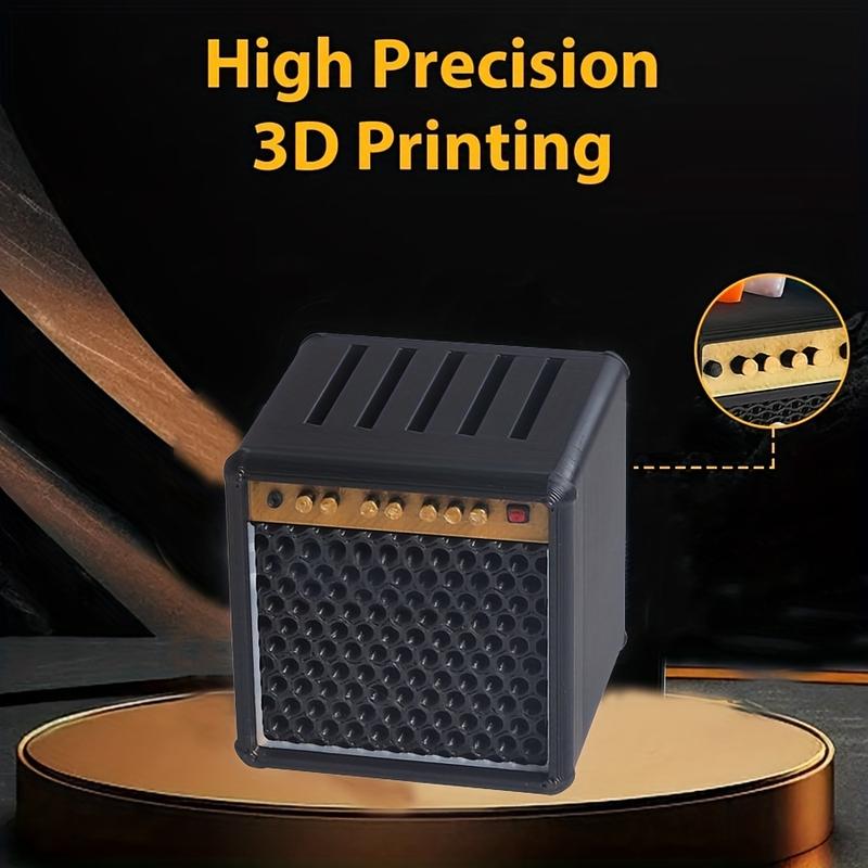 Vintage Guitar Pick Holder Box, Portable Guitar Picks Storage Case, Retro Speaker Design, Gift for Guitar Lovers