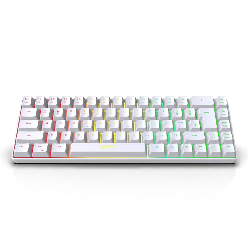 Gaming Keyboard and Mouse Combo - Compact 68-Key Mini Wired Rainbow Keyboard with RGB Backlit, Ergonomic Design, Optical Mouse for PS4, Xbox, PC, Laptop, Mac - Durable ABS Material, No Battery Needed, Gaming Keyboard and Mouse, Laptop Accessory