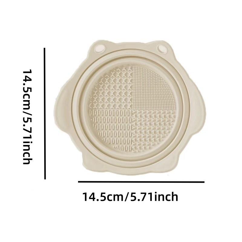 Silicone Foldable Brush Cleaner Bowl Makeup Sponge Brush Washer Puff Cleaning Tool Foldable Portable Silicone Texture Deep Clean Refreshes Makeup Tools