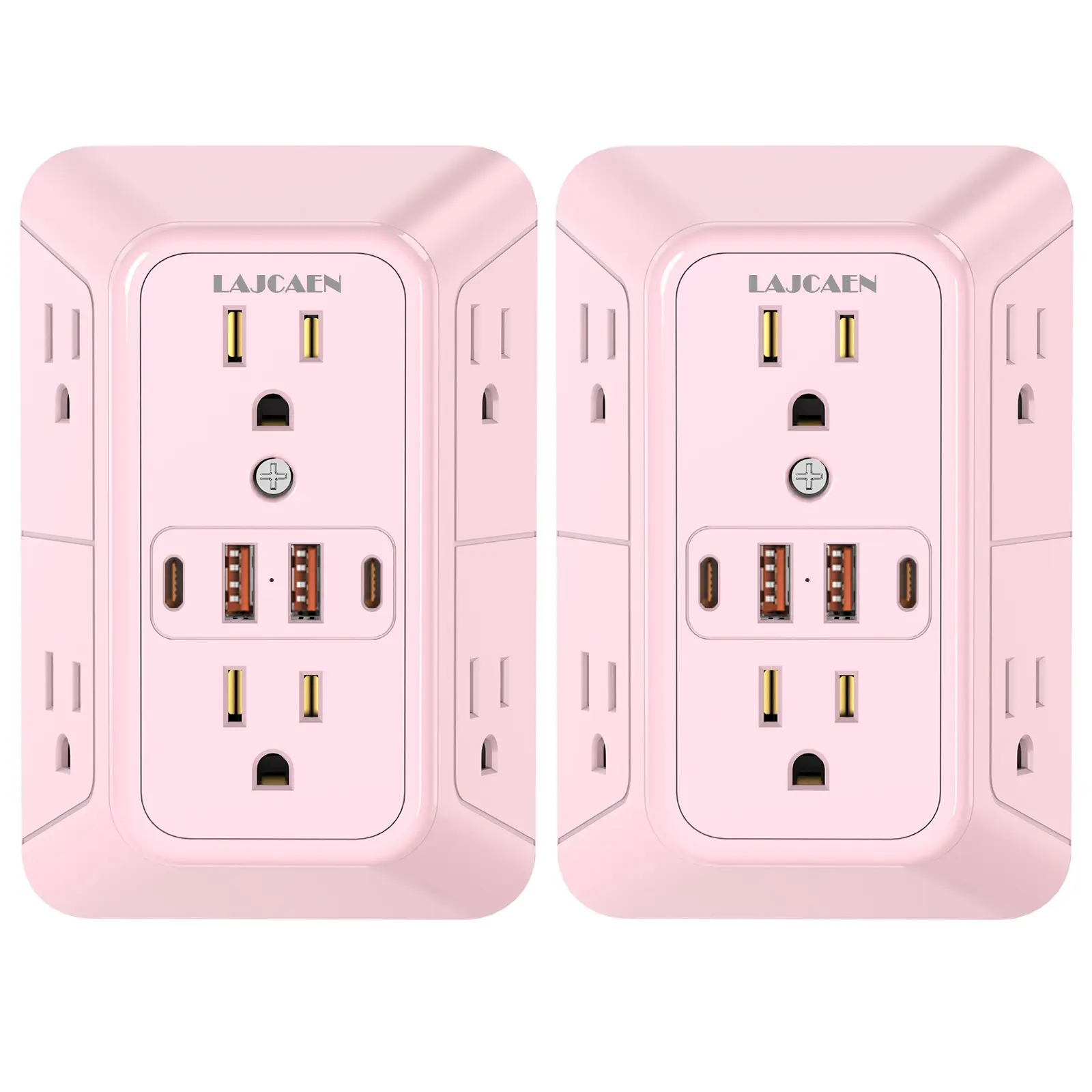 【Trending New Colorways】10IN1 Outlet Extender Surge Protector, Wall Charger Electrical Multi-outlets with 6AC Outlet & 4USB Charging Ports, U3-Sided Multi Plug Adapter Wide Space AC Outlets for Business, Library Mall Cafe home Essential