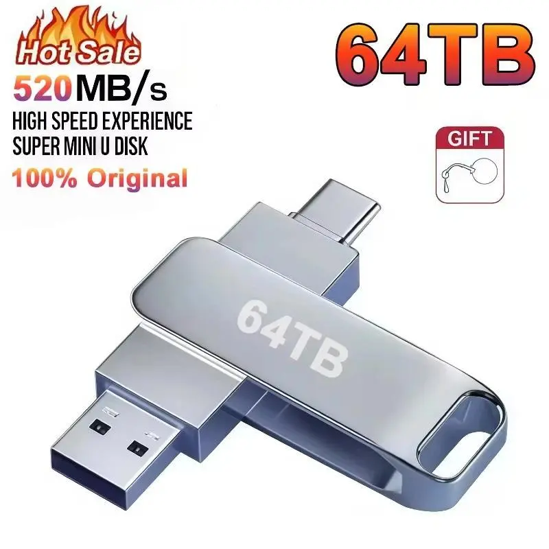 Black 16TB USB 3.2 Compact Flash Drive - High-Speed Transfer, Metal, Waterproof, Shockproof Stick for PC Users, Multi-Systems Compatible, 2TB Silver Stress Relief Classic Novelty Toy Memoria Disk