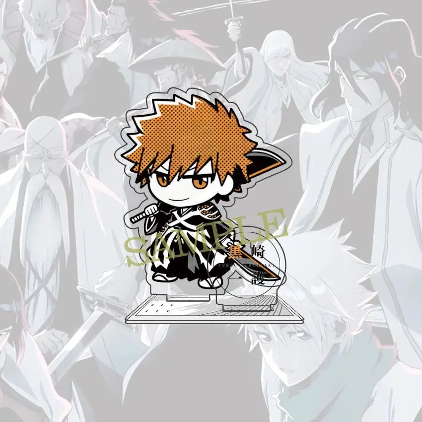 Anime BLEACH 10 cm Acrylic Ichigo Rukia Uryuu Hirako Toushirou Kenpachi Sousuke Standing Model Table Decoration Fan Gift
