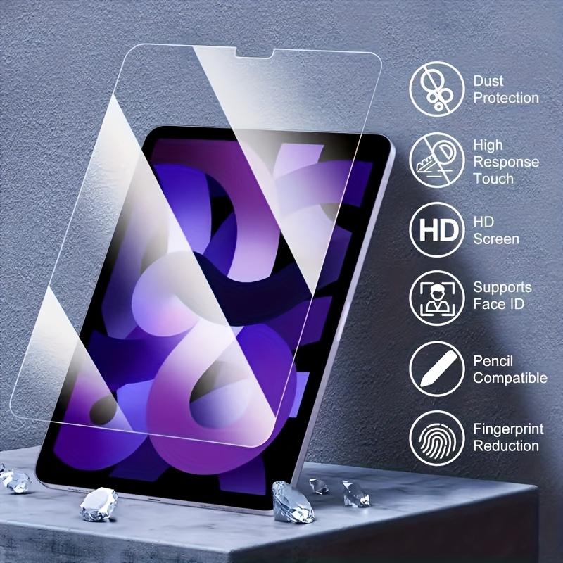 2-piece high-definition tempered glass screen protector suitable for iPad Pro 11 inches (2018-2022), scratch resistant, 9H hardness, easy to install, display screen protective cover, high-definition film, durable glass