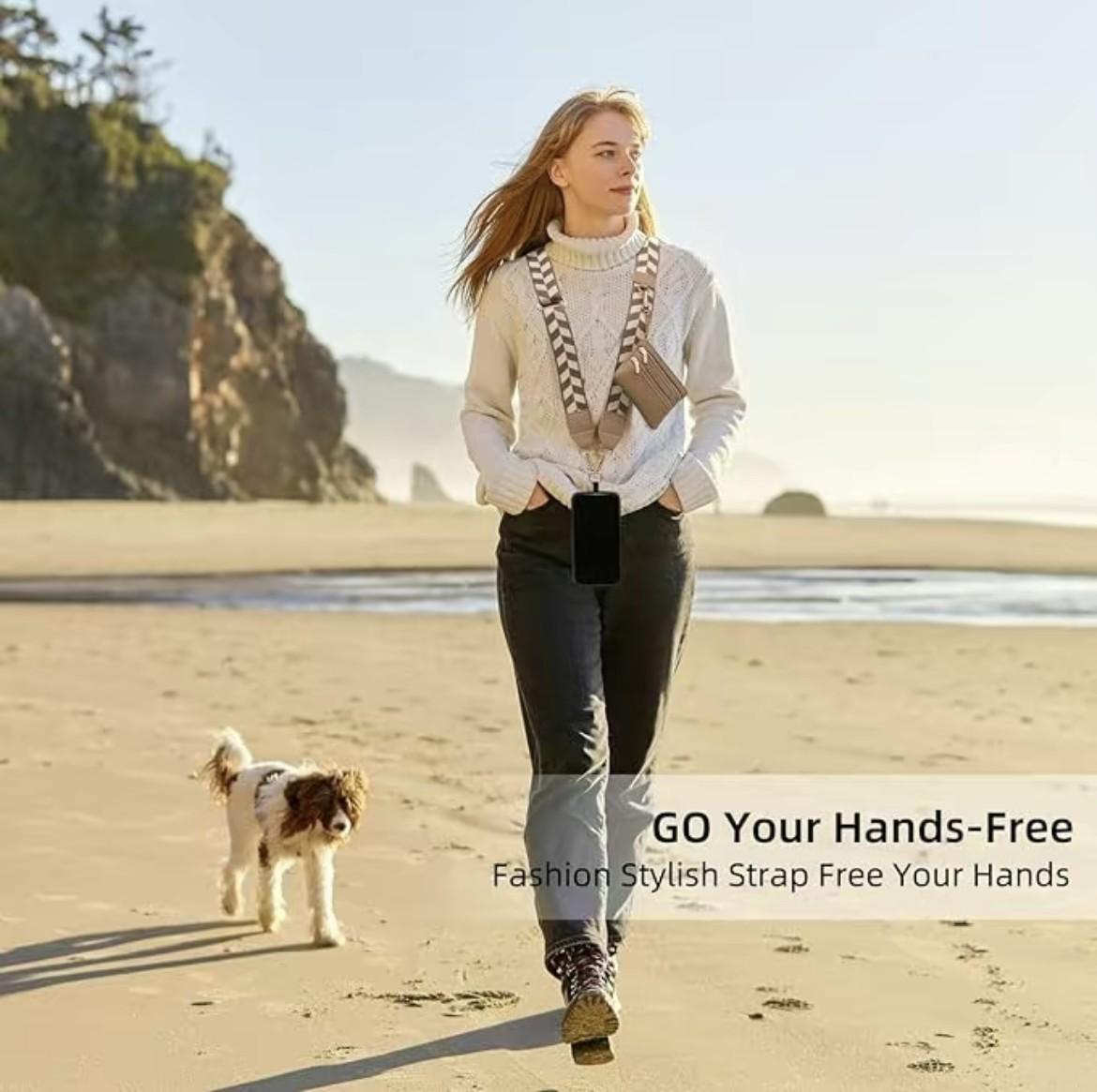 Adjustable Phone Lanyard Crossbody Strap with Wallet, Clip and Go Strap for Phone and Wallet, Compatible with All Phones, Perfect for Travel, Running, Shopping, Mother's Day Gifts