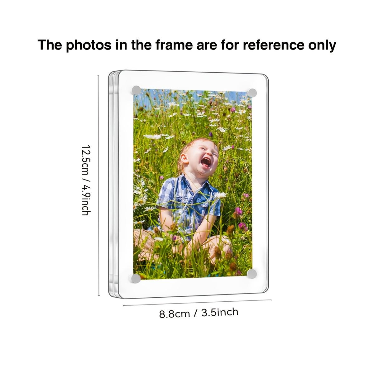 Magnetic Acrylic Photo Frame in Transparent Rectangle Style, Versatile Sizes for Family Warmth and Memories