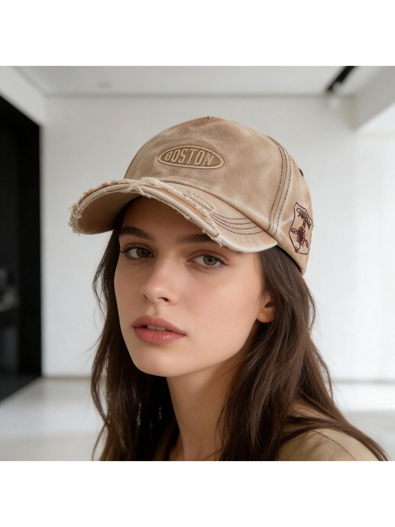Vintage Baseball Cap, Retro American Style Perforated Frosted Duckbill Cap, Versatile Sun Protection