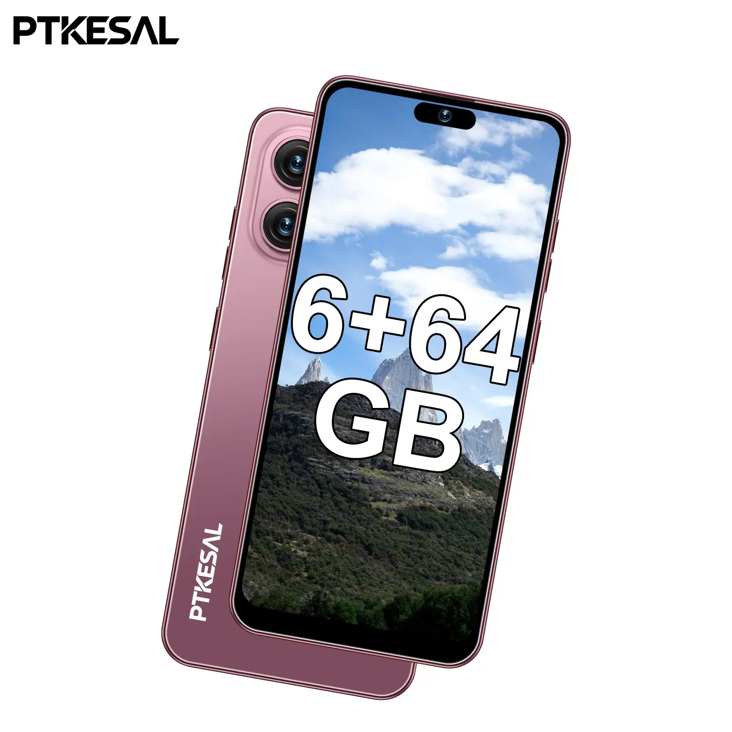 PTKESAL - Face+Fingerprint Dual Unlock 6.93-inch Large Screen 6GB+64GB 5000mAh Long Range MTK6762 Eight Core Android 12.0 160+20 Million Dual Camera 4G Full Network
