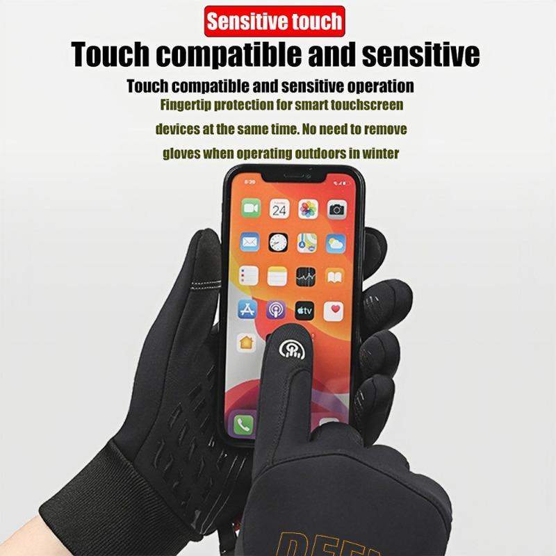 1 pair with Dean Overdue Islamic Art Quotes Quick Buckle Textwinter gloves Winter Thermal Gloves Touch Screen Touch Screen Compatible Hiking full finger gloves for men women Soft Christmas gifts