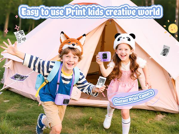 Kids Instant Print Camera Paper, Thermal Printing Refill Set for Toddler Camera, Compatible with Funshot 20, HD Camera Thermal Printing Paper, 2.2" x 26ft (5.6cmx8m) Per Roll, 3 Rolls(Only Paper)