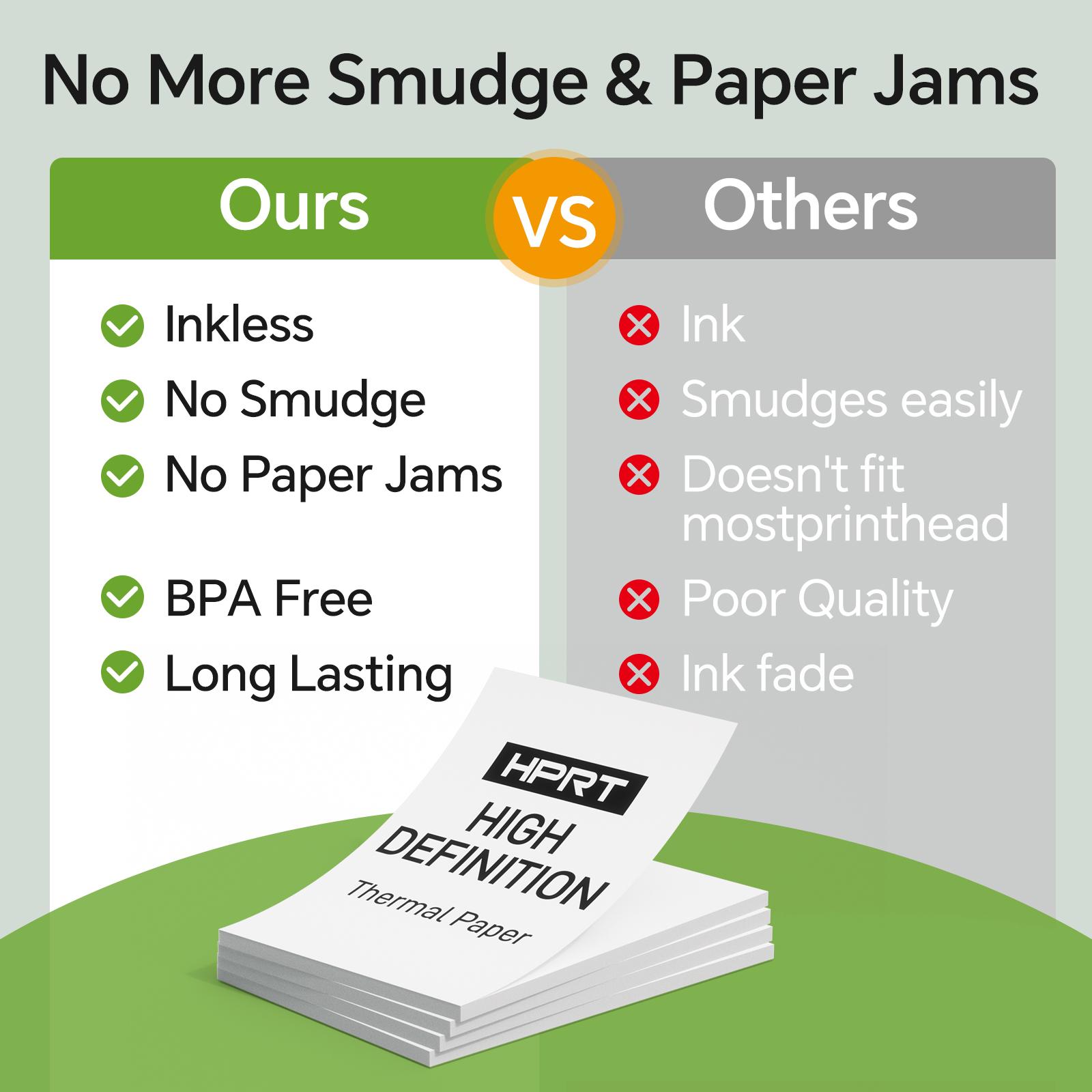 HPRT 8.5x11" Thermal Paper 200 Sheets, Compatible with iDPRT, HPRT, PRT Printers and MT610, MT888 Portable Thermal Printer Models