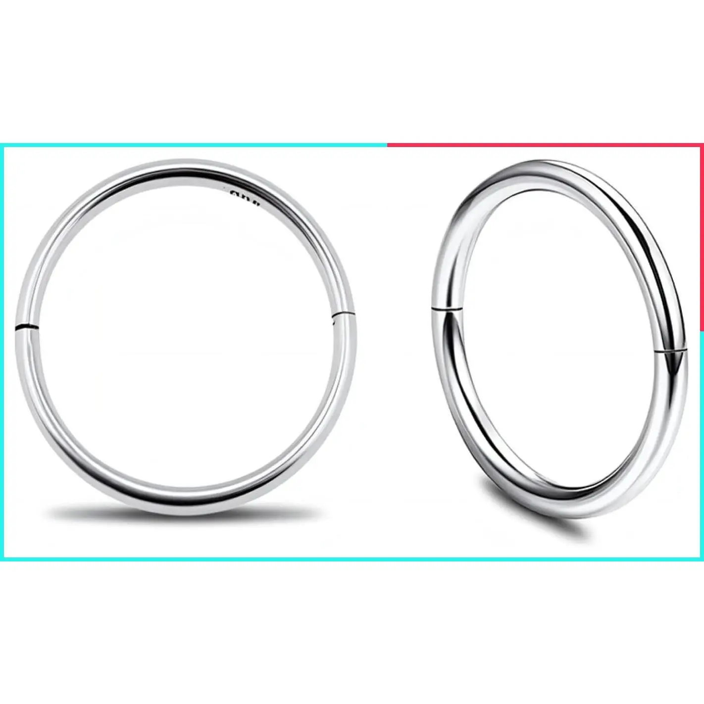 925 Sterling Silver Seamless Hinged Clicker Hoop Earrings - Hypoallergenic 18G Sleeper Hoops for Continuous Wear, 8mm-14mm, Unisex Body Jewelry for Women & Men