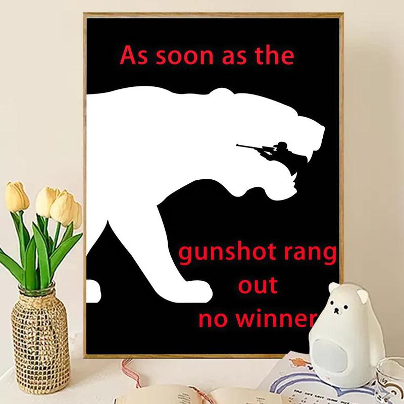 Cool Anti-war propaganda Poster HD Waterproof Self-Adhesive Art Vibrant Wall Print for Living Room Bedroom Bar Parlor Home Decor Gift Fade-Resistant Easy-Apply Durable Dly Artwork Multiple Sizes, High Definition, Easy to Apply & Clean