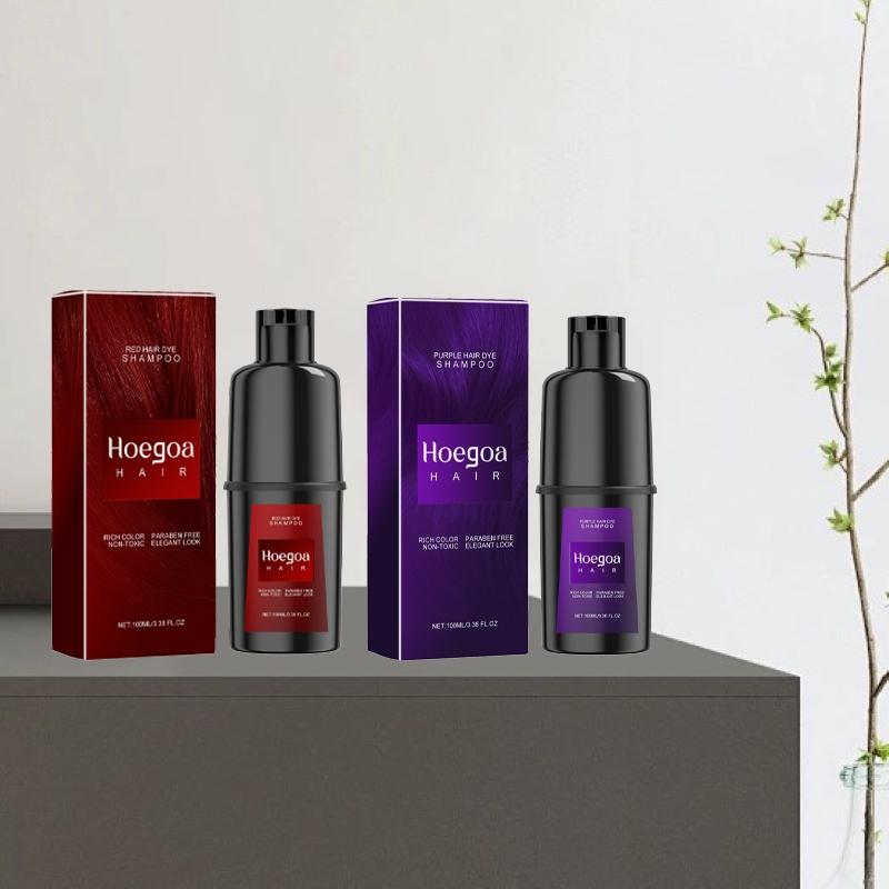 Red, purple, dazzling hair shampoo - gentle formula that does not harm hair quality, moisturizes and softens sensitive scalp, suitable for both men and women, Christmas, Halloween, autumn and winter ideal gifts