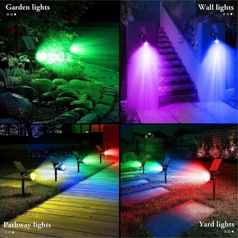 Outdoor Solar landscape spotlight Solar garden spotlight For Outside Intelligent light control IP44 Waterproof solar panels, garden driveway access pool area