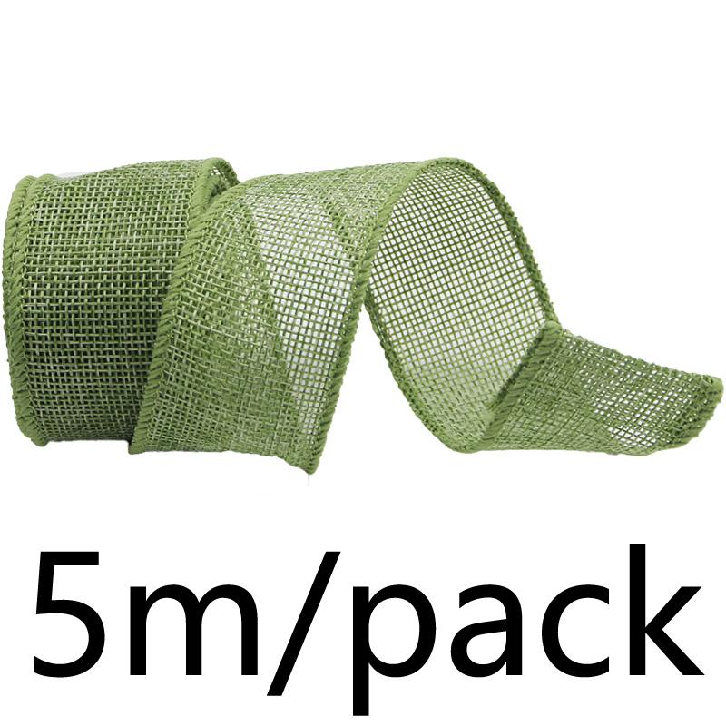 Hemp Ribbon for Large Bows and Wreaths, Imitation Hemp Ribbon, 4cm Width, 5m Length, Perfect for Christmas Tree Decor, Gift Wrapping, Tie Bands