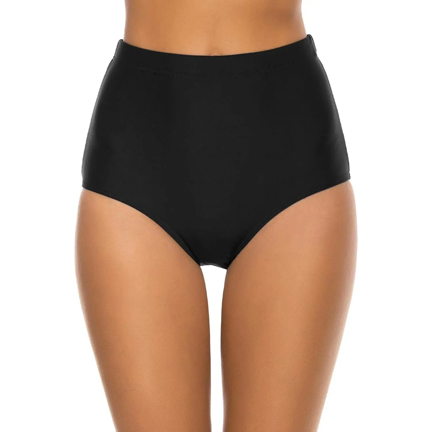 Women's High Waisted Bikini Bottoms with Full Coverage - Fully Lined, High Rise, Stretchy Soft Swimsuit Bottoms for Swimming, Pool & BeachGift