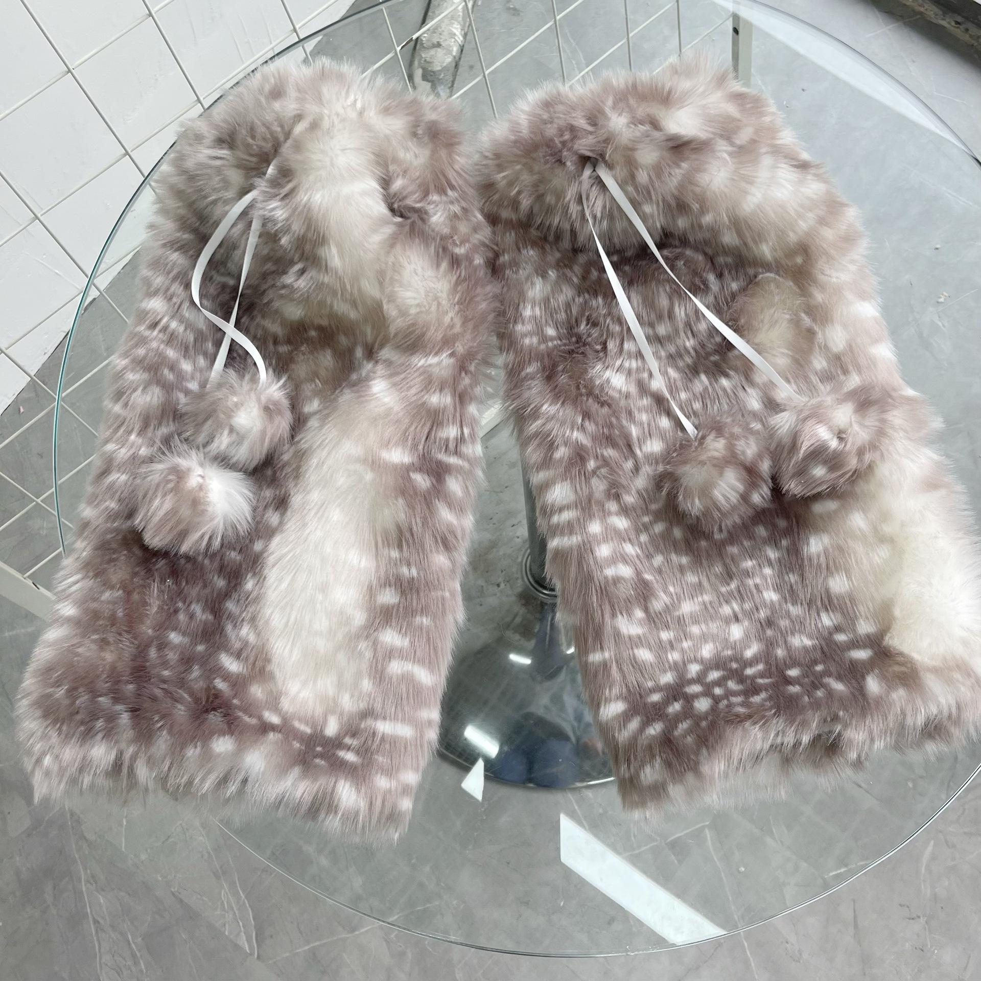 Winter Faux Fur Plush Reindeer Leg Warmers Kawaii Furry Boots Socks Cover Gothic Punk  High Boots Socks Performance Costume