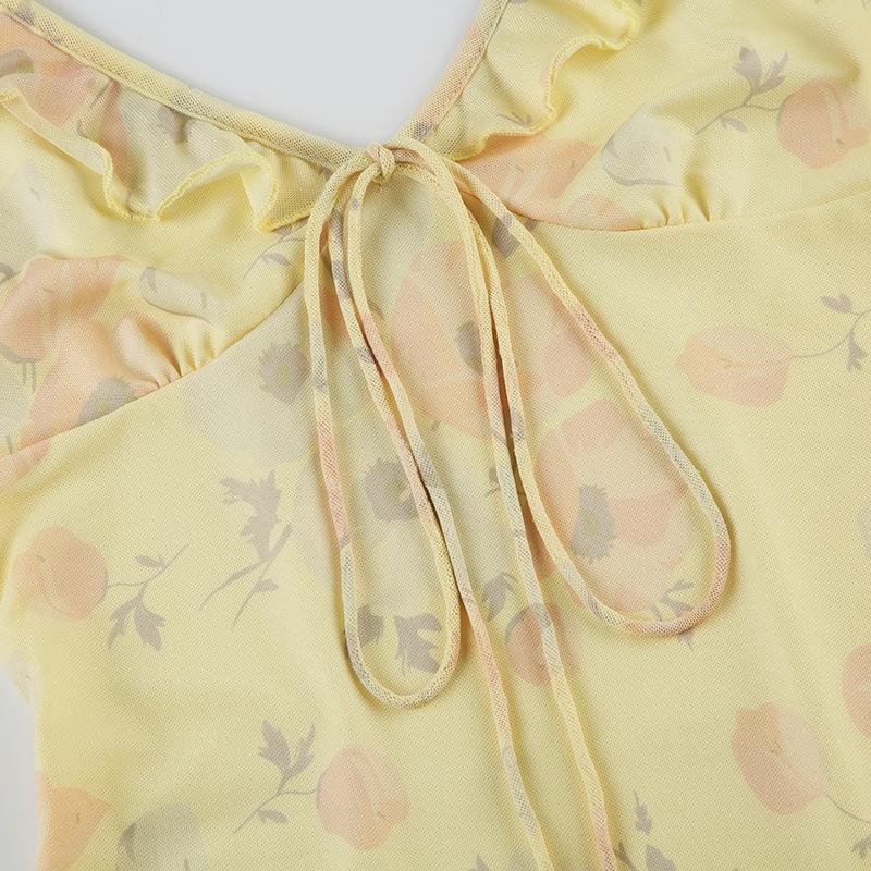 Women's Floral Print Dress, Floral Printed Dress, Elegant Y2K Sleeveless Dress for Party Club Dating Wear, Ladies Summer Clothes