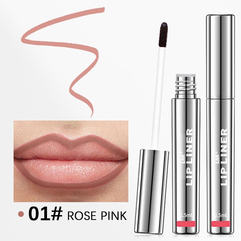 Peel-Off Liquid Lip Liner Pen: Non-Sticky, Long-Lasting, Matte Finish Lip Liner with Anti-Cup Staining