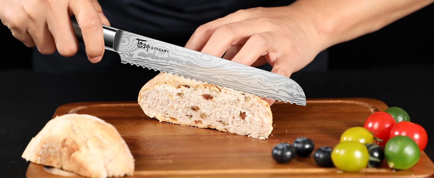 【TikTokShopSpringGlowUp】 SYOKAMI [UPDATE] Kitchen Knife Set with Magnetic Block and Sharpener 14 Piece Knife Set 360° Rotatable Holder Ultra Sharp High Carbon Stainless Steel Knives Sets with Steak Knives, Anti-slip Ergonomical Handle, Mother's Day Gift