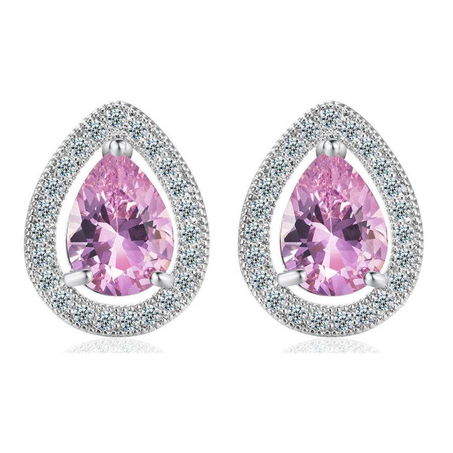 Creative Jewelry ins Feng Shui Drop Zircon Fashion Korean Edition Earrings Earrings Women's Accessories Trend Jewelry