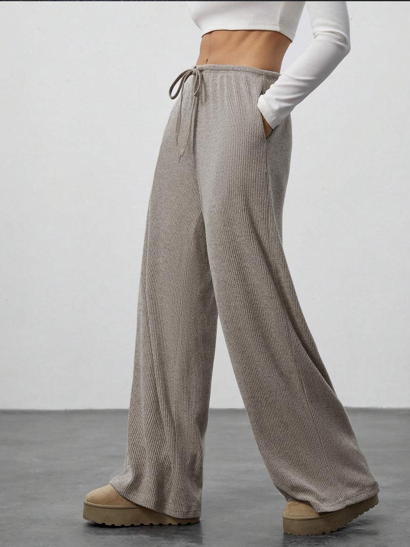 High Waist Comfortable Wide Leg Casual Jogging Pants, Versatile Athletic Trousers for Relaxed Fit, Ideal for Everyday Wear, Wide Leg Sweatpants