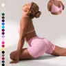 New Women's Sporty Yoga Set, Athletic Clothing Set, High-Waist Tight-Fitting Shorts and Tank Top, Summer Fitness for Running and Gym, High Stretch Activewear