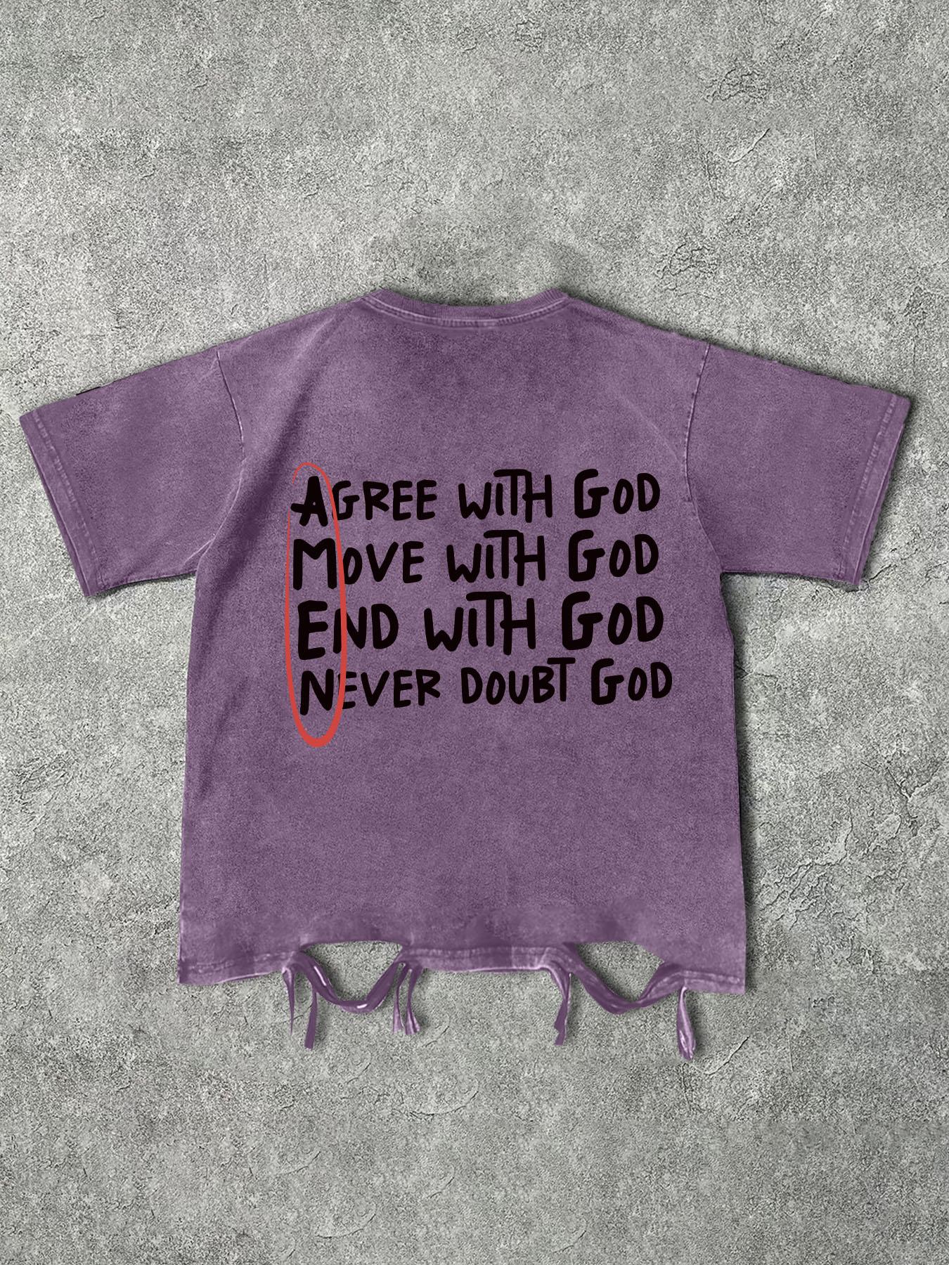 Unisex Men's Letter Print Short Sleeve Graphic Tee, Vintage Trendy Casual Double-sided Printed T-shirt for Daily Wear, Menswear for All Seasons, Top