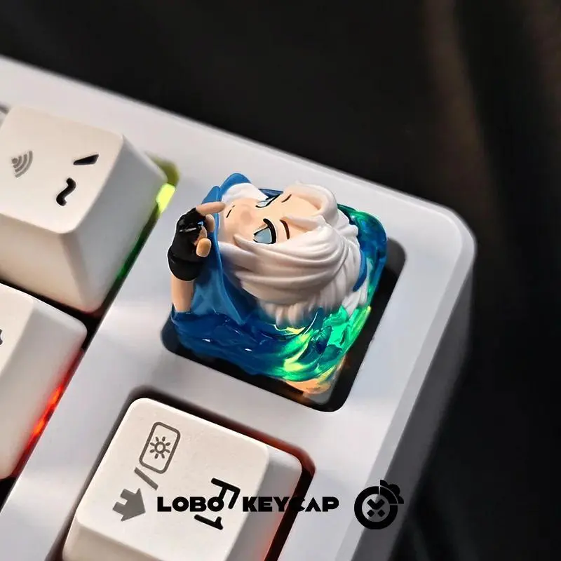 Lobo Jett Keycap Valorant Four Actions Light Transmitting Resin Casting Mechanical Keyboard Single Keycap Pc Gaming Peripherals