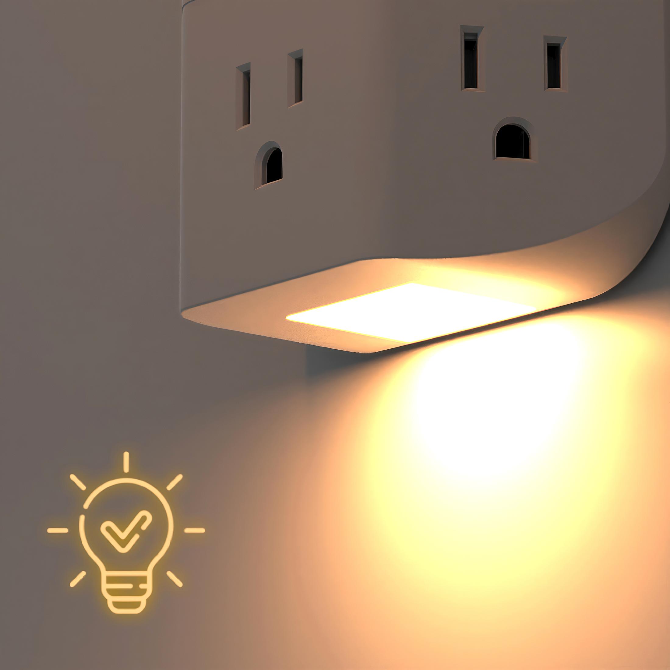 Fathersdaygift MIFASO 9-in-1 Smart Night Light Wall Outlet Extender with 5 AC Outlets, 2 USB-A, 2 USB-C Ports, Surge Protection, Screw-Mountable – Ideal for Home, Office Fathersdaygift MIFASO 9-in-1 Smart Night Light Wall Outlet Extender with 5 AC Outlets, 2 USB-A, 2 USB-C Ports, Surge Protection, Screw-Mountable – Ideal for Home, Office