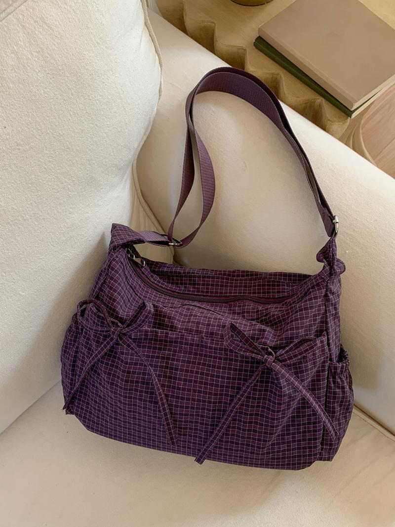 Stylish, Simple, Versatile One-shoulder Messenger Bag, Retro Plaid Underarm Bag, Casual Everyday Suitable for Shopping and Dating, Cross Body Bags, Fashionable Crossbody Bag