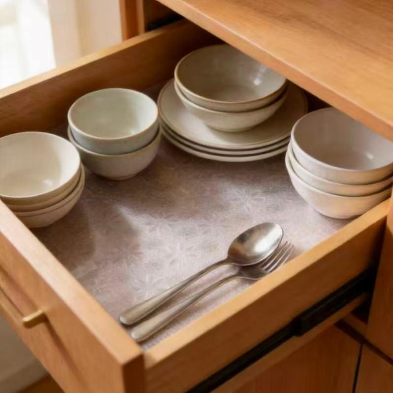 Transparent Washable Cuttable Drawer Liner, Non-Slip Refrigerator Inner Lining, Suitable for Fridge Glass Shelves Cabinets Home Kitchen Supplies