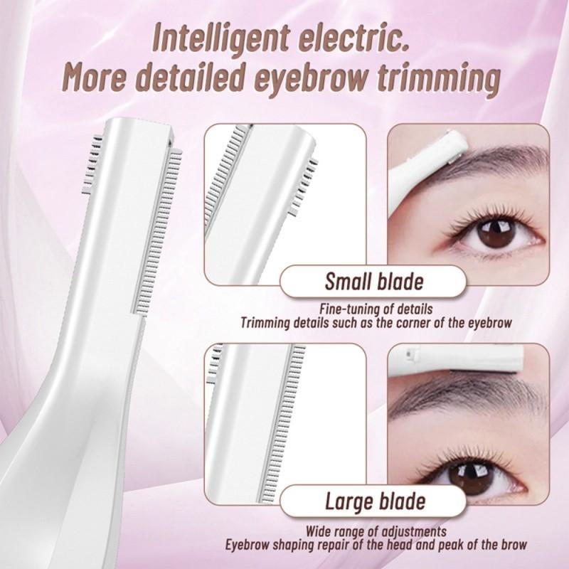 Lady's eyebrow trimming razor, electric eyebrow shaver, eyebrow shaping device, safe hair removal tool, comfortable design suitable for smooth skin, suitable for daily use, portable eyebrow trimming device, festive beauty gift