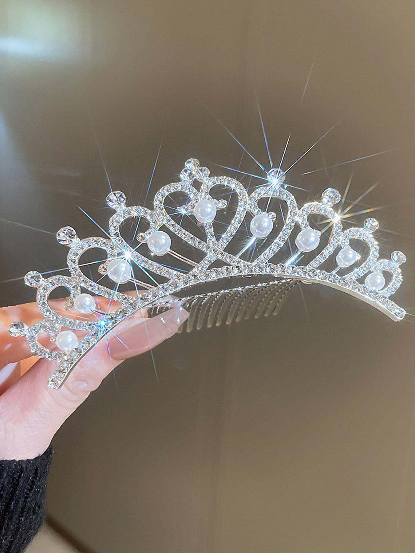 Elegant Rhinestone Crown Headband, Sparkling Hair Accessory for Women, Perfect for Parties and Special Occasions