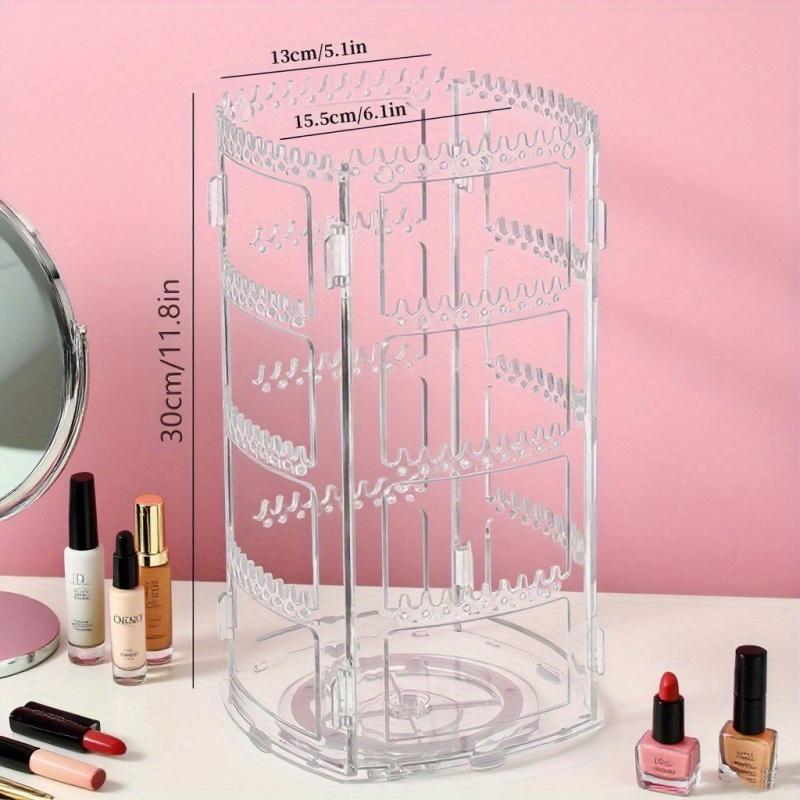 1pc 360 Degree Rotating Jewelry Display Stand, Earring Studs Hoop Organizer Rack, Portable Necklace Hanger Storage Holder