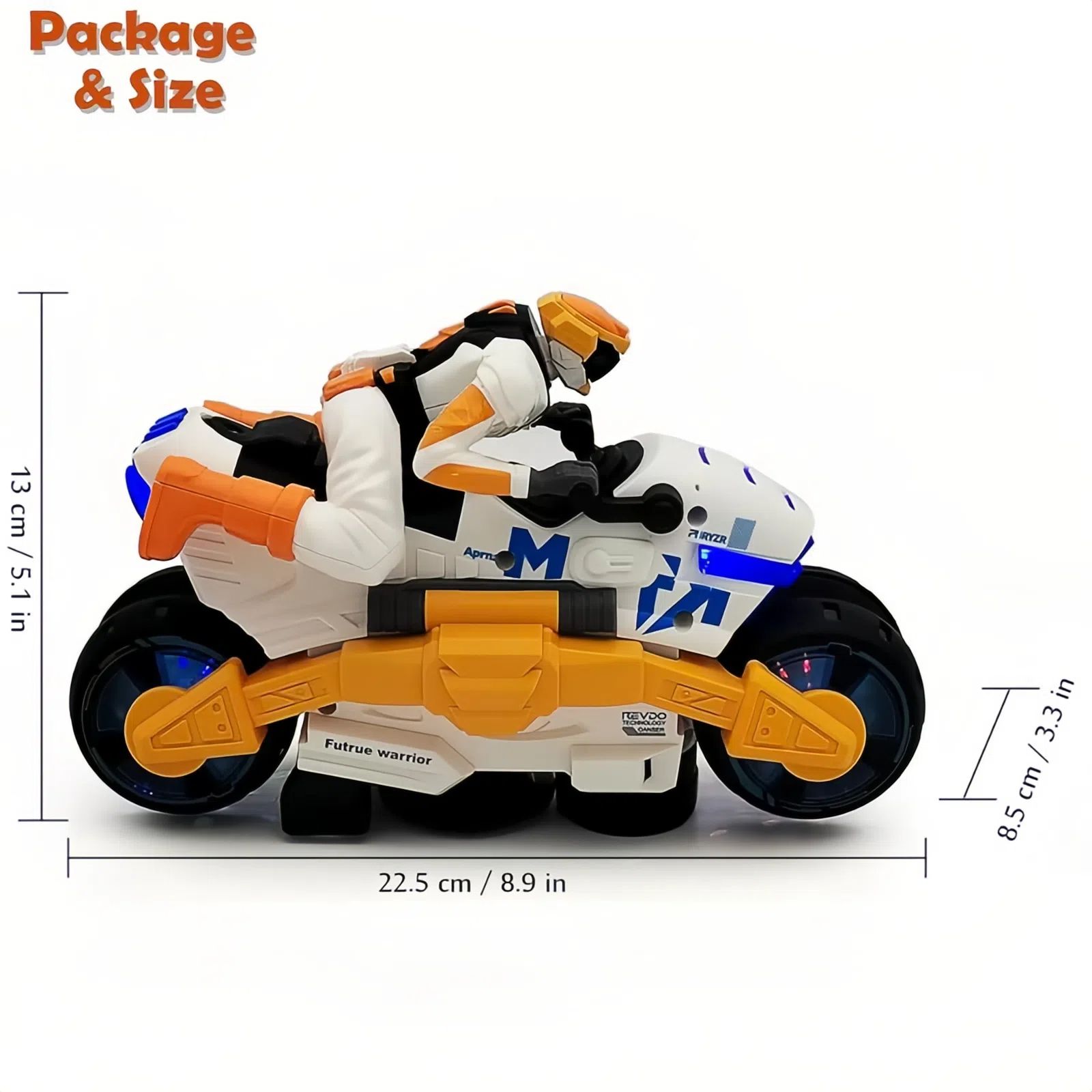 Auto-rotating Electric Motorcycle Vehicle Toys with Smart Obstacle Avoidance, Spins, 360° Movement，Dazzling Lights, Cool Music & Transformation; Christmas Birthday Gift for Kids Boys Girls，Kids Play, Gaining Pride.toy motorcycles for toddlers 2-4  /  TOYS