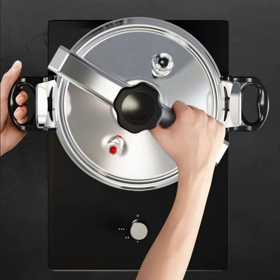 Home Cooking Pressure Cooker, Anti-Explosion Pressure Pot, Kitchen Stew Pot, Sturdy, Suitable for Gas Stove Open Flame