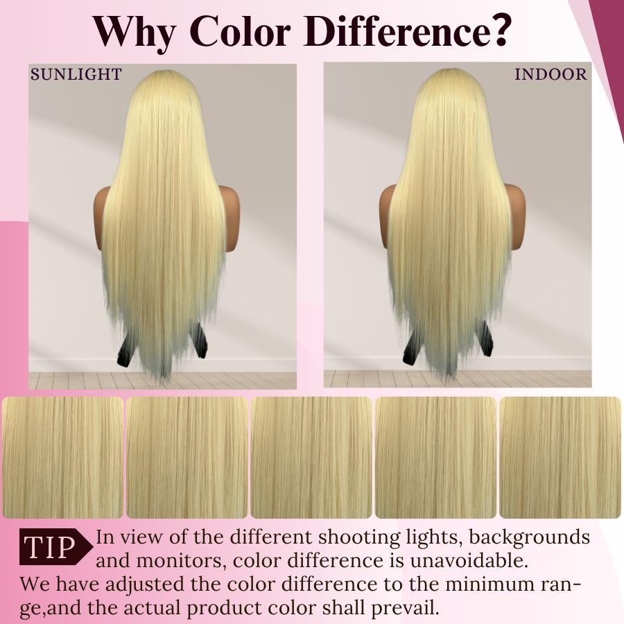 34 Inch #613 Lace Front Wig Human Hair Blonde Straight 13X4 HD Transparent Lace Front Wigs Blended Hair 200% Density Blonde Glueless Wigs #613 HD Straight Lace Frontal Wig Pre Plucked with Baby Hair