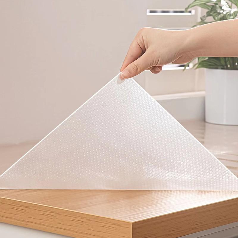 Washable Cabinet Liner, Non-Adhesive Clear Drawer Liner, Non-Slip, Transparent, for Kitchen Cabinets, Pantry Cabinets, Multi-Purpose Mat