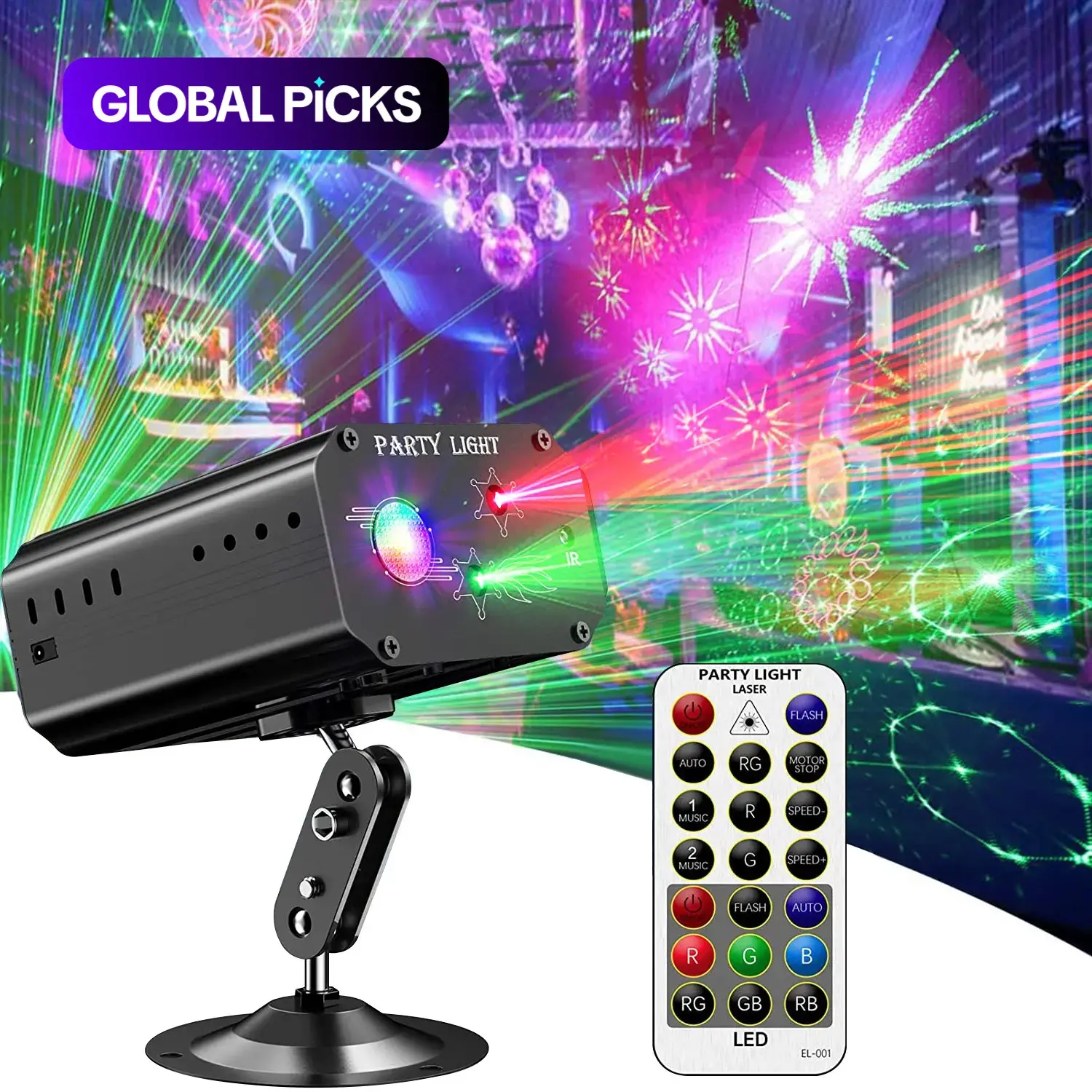 All-Aluminum Party Disco Light with Remote Control, USB-Powered Strobe Light with Adjustable LEDs, Dimmable Led Lighting for Birthdays, Weddings, Holidays and Christmas Decor, Led Decoration #GLOBAL PICKS