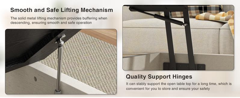 Vabches Farmhouse Lift Top Coffee Table with Storage, Wood Square Center Table with Charging Station, Rustic Cocktail Tables with Flip Top Lids for Living Room, Home Office, Modern Black Vabches Farmhouse Lift Top Coffee Table with Storage, Wood Square Center Table with Charging Station, Rustic Cocktail Tables with Flip Top Lids for Living Room, Home Office, Modern Black