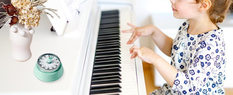 Visual Timer, Teeloray 60-Minute Countdown Timer, Kitchen Timer with Magnetic Base, Mechanical Clockwork, Ringer Alert, Time Management Tool for Children and Adults, Study/Work/Cooking