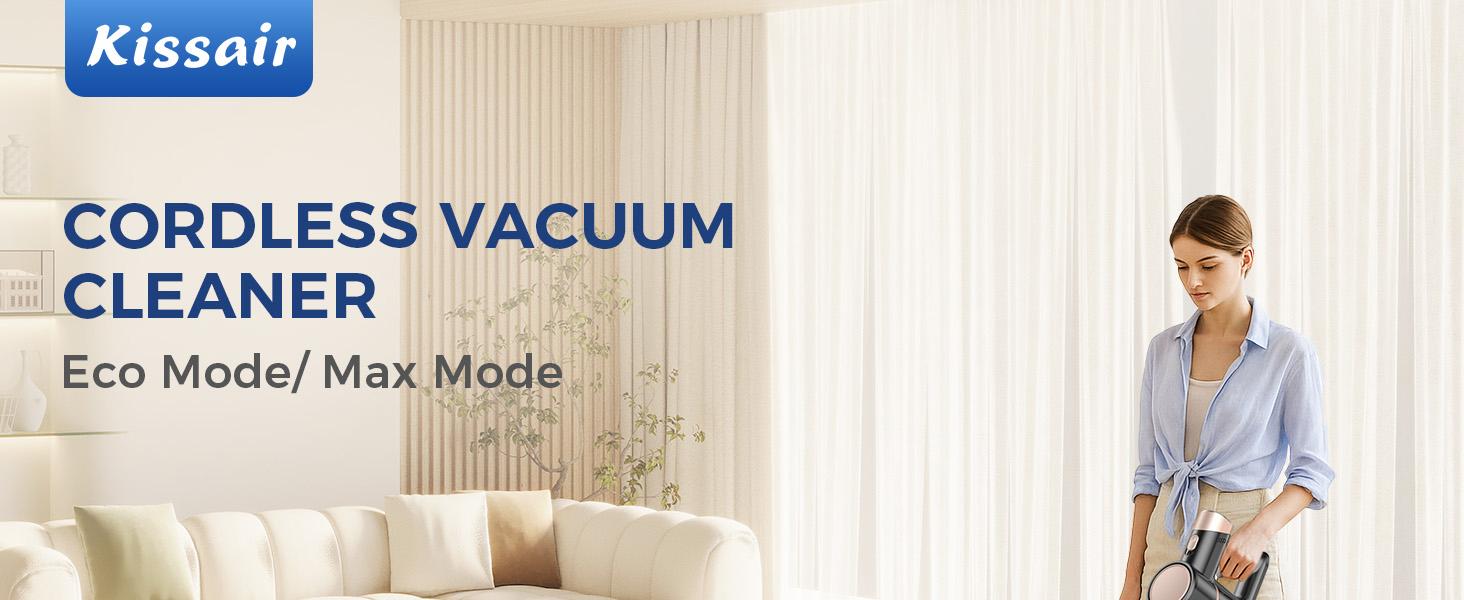Kissair 2.7lb Lightweight Cordless Handheld Vacuum Cleaner – 90° Bendable Long Tube, 180° Rotatable Brush Head, 2-Speed Suction (15Kpa/29Kpa Max), 2200mAh Battery, 40Min Runtime, 8-in-1 Multi-Function for Pet Hair&Mite Removal, Suitable for Home&Car Use
